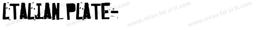 ltalian plate字体转换